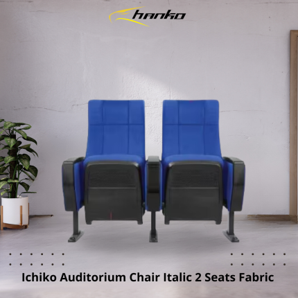 Ichiko Auditorium Chair Italic 2 Seats Fabric