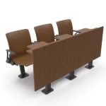 Kursi Dan Meja Auditorium Kayu Gelap Jakarta